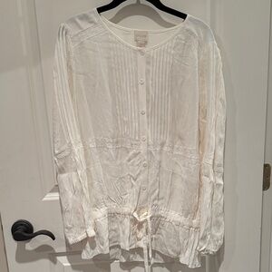 Chico's White Button-Front Blouse